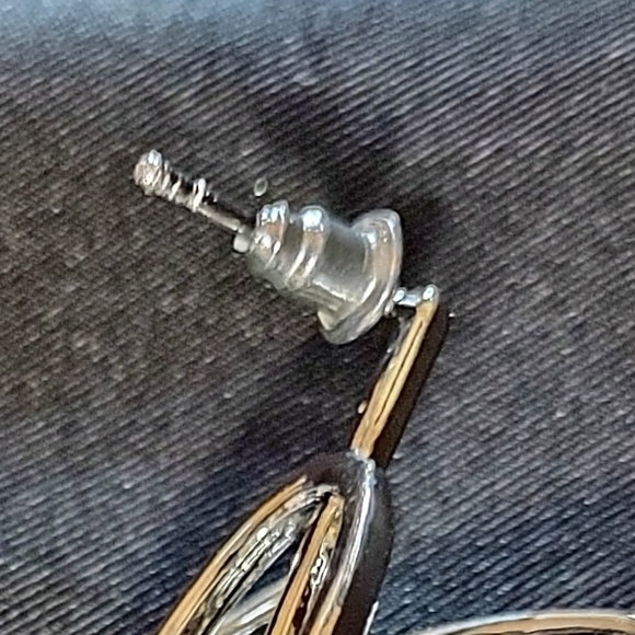 Woman's earrings.  "LOVE" 925 Sterling, 50mm lengt - Picture 3 of 4